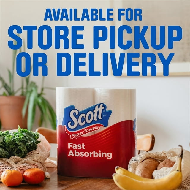 Scott Paper Towels, Choose-A-Sheet, 6 Double Rolls (Pack of 4)