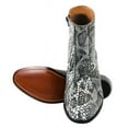 thumbnail image 4 of LIBERTYZENO Mens Genuine Leather Ankle Boots Side Zipper Mens Dress Boots, Grey Snake Print, 4 of 9