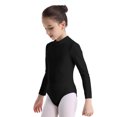 thumbnail image 2 of Yruioon Girls Long Sleeve Gymnastics Leotards Mock Neck Ballet Dance Unitards One Piece Bodysuits Black 15-16, 2 of 7