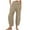 Khaki, variant on Women's Wide Leg Pants Baggy Elastic High Waisted Side Split Lounge Pants Loose Casual Trousers with Pockets