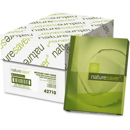 Nature Saver Copy Paper 20lb GE 92 Bright 8-1/2"x11" 5000/CT White 42710