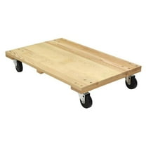 Vestil Manufacturing HDOS-2436-12-NM 24 x 36 in. Solid Deck Hardwood Dolly with Non-Marking Caster - 1200 lbs
