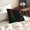 thumbnail image 6 of DouZhe Velvet Decorative Throw Pillow Covers Set of 2, Soft Square Cushion Cover with Invisible Zipper African Girl Vintage Grunge Style Printing, 20"x20", 6 of 7