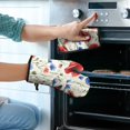 thumbnail image 2 of Pioneer Flower Kitchen Oven Mitt and Pot Holder Sets 2 Pcs for Baking, Cooking and Grilling, Heat Resistant Up To 392 °F, 2 of 7