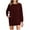 Red, variant on hotojiny Dresses for Women Fall Long Sleeve Casual Tops Mini Dresses Crew Neck Loose Tunic Dresses with Pockets