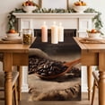 thumbnail image 3 of Coffee Beans Cotton Linen Table Runner for Dining Kitchen, Vintage Wooden Spoon Dark Brown Cafe Bean Wedding Outdoor Party Tablerunners, Dresser Scarf Coffee Tablecloth Runners 13x108 Inches, 3 of 8