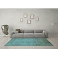 thumbnail image 3 of Ahgly Company Indoor Round Oriental Light Blue Industrial Area Rugs, 8' Round, 3 of 4