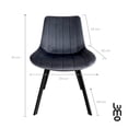 thumbnail image 4 of Comedor 4 Silla Velvet Mesa Cristal Minimal Estructura Acero gris, 4 of 8