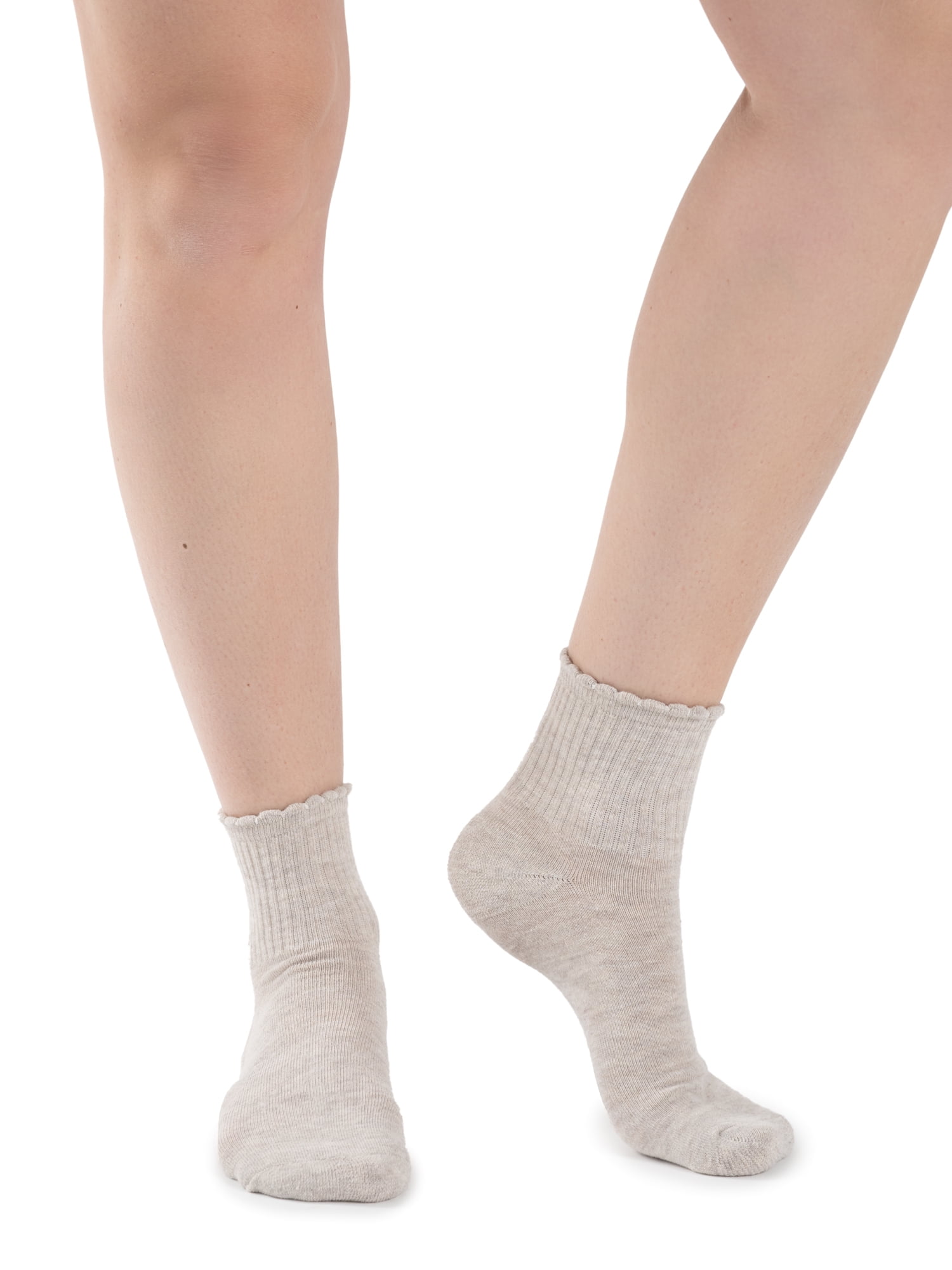 MUK LUKS Women's Dream Step Quarter Crew Socks, 4 Pair Pack