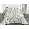 thumbnail image 2 of Ambesonne Tribal Vibes Quilted Bedspread Set 3 Pcs, Western Tent Print, King, Teal White Multicolor, 2 of 4