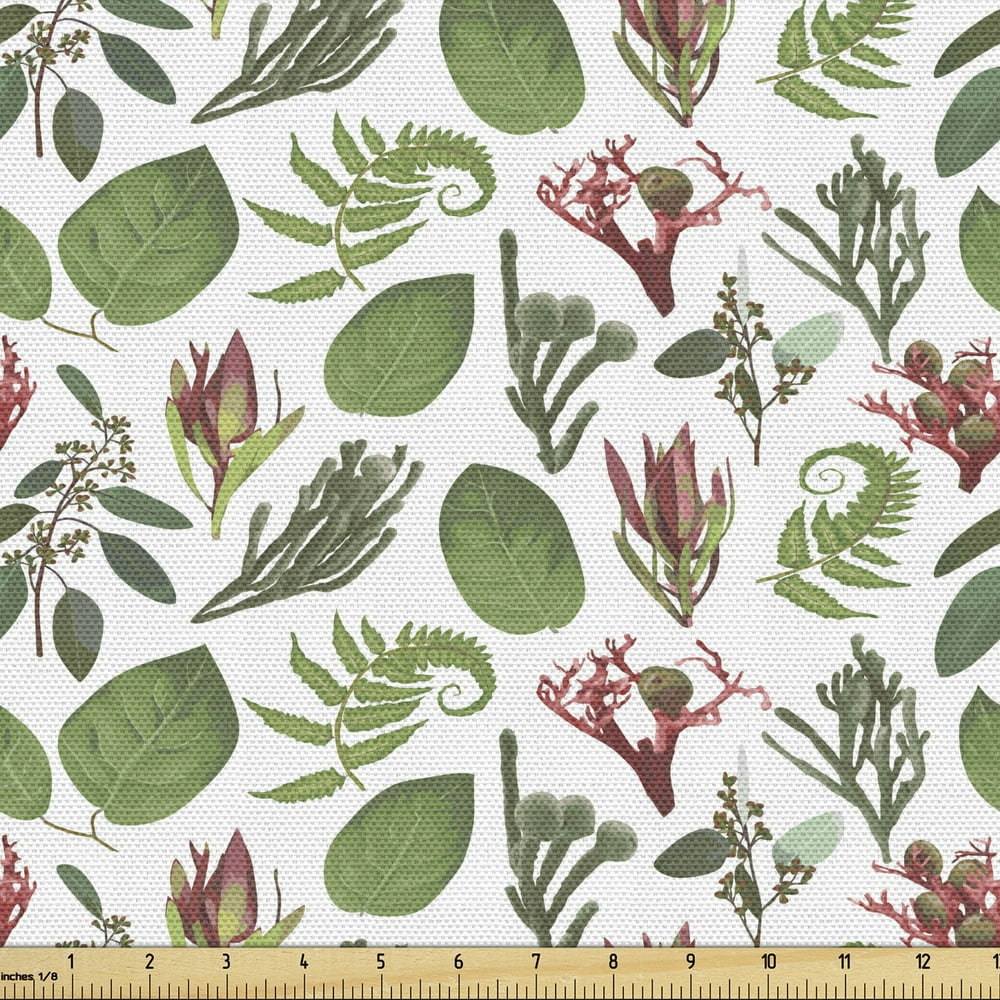 Botany Print Fabric by the Yard Decorative Upholstery Fabric for Sofas