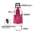 thumbnail image 2 of Carrito para Mandado Compras Resistente Plegable y Multiusos vino, 2 of 7