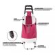 thumbnail image 2 of Carrito para Mandado Compras Resistente Plegable y Multiusos vino, 2 of 7