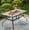 Wood Grain-61.5" x 38", variant on SUMMIT LIVING 64" x 39" Rectangular Steel Outdoor Patio Dining Table with Umbrella Hole for 6 person, Black