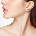 thumbnail image 5 of BNNG Crystal Stud Earrings For Women Bling Ear 7 Four Seven Star Zircon Jewelry French Ear Clip Women'S Halloween Pumpkin Ear Wraps Crystal Ear Cuff Earrings For Women, 5 of 9