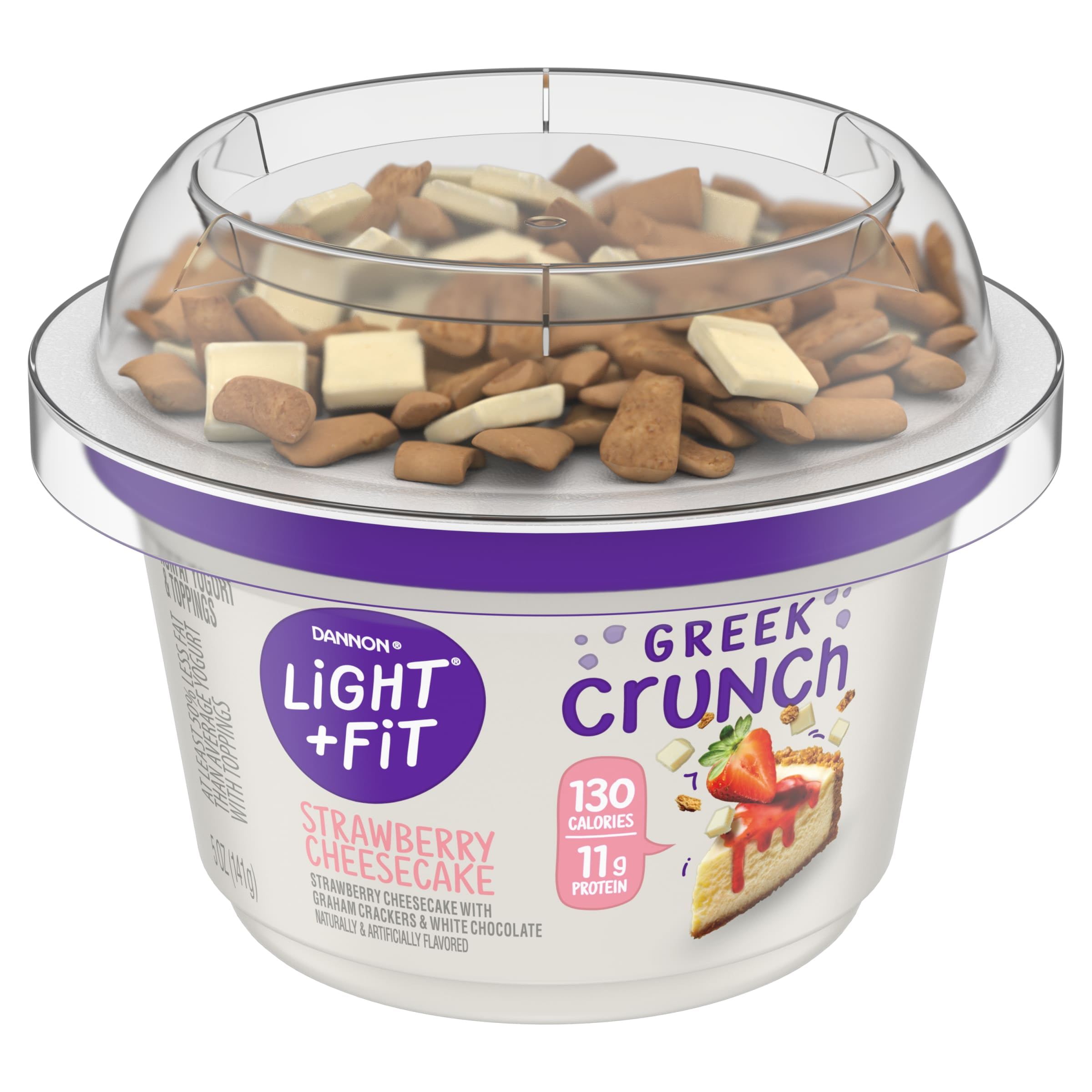 Light + Fit Nonfat Strawberry Cheesecake Crunch Greek Yogurt, 5 Oz