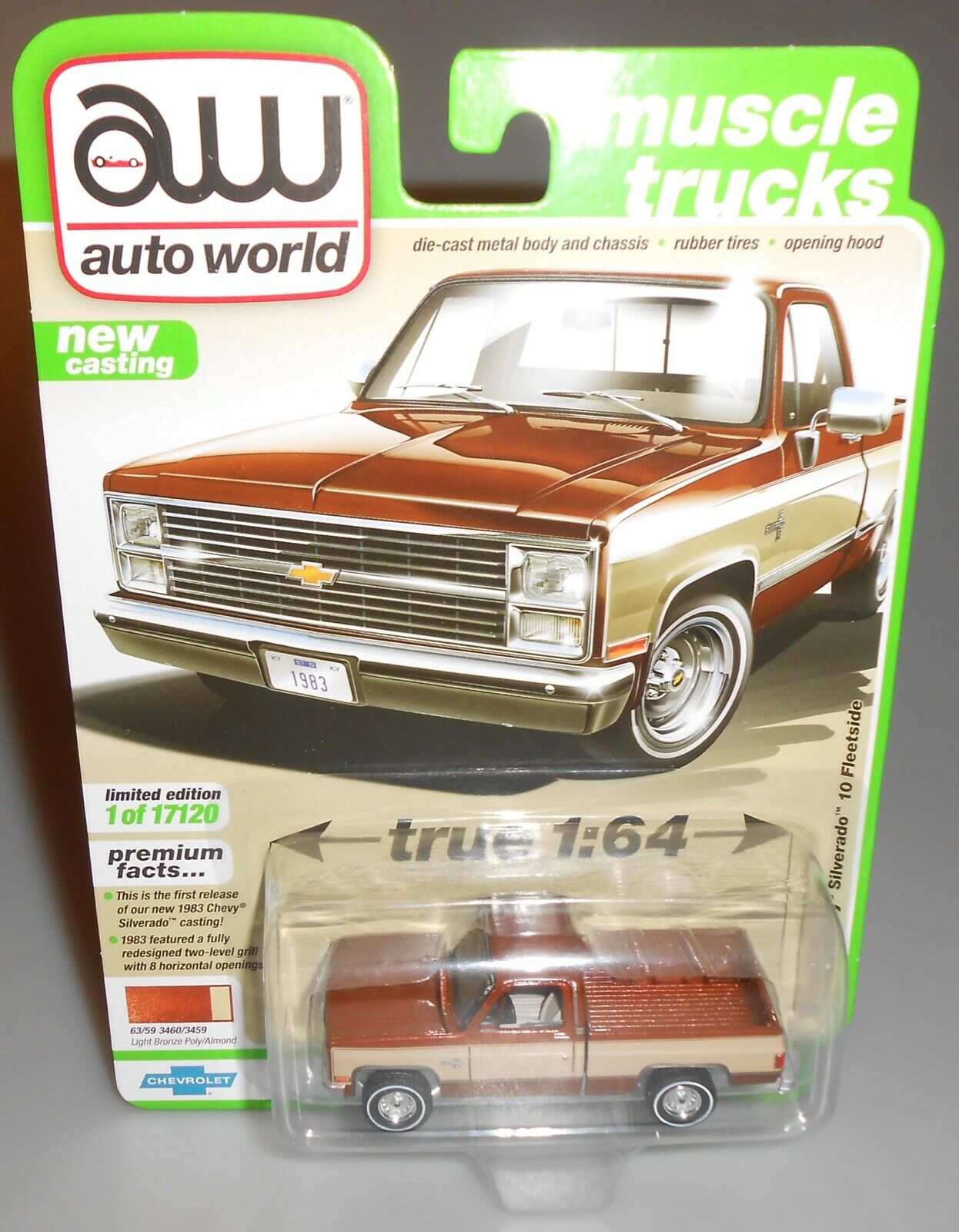 2021 Auto World - 1983 Chevy Silverado 10 Fleetside (Bronze) AW64322-3A2