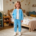 thumbnail image 2 of Girls Boys Zipper Sweatshirt And Sweatpants Set Pajamas & Dailywear Set Cardigan Sweatshirt Set Back-To-School Pajamas & Dailywear Set 1T 2T 3T 4T 5T 6T Set 9-12 Months, 2 of 7