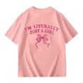 thumbnail image 3 of WOYY Big Girls Oversized T-Shirt Short Sleeve Round Neck T Shirt Casual Tee, Sizes 7-8, 3 of 3