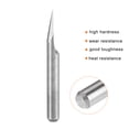 thumbnail image 3 of Unique Bargains 1/8' Shank 0.3mm Tip 30 Degree Solid Carbide Wood Engraving Bit CNC Router Tool 10 Pack, 3 of 6