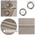 thumbnail image 4 of Gorgeous Home Linen Window Curtain Blackout Room Darkening Taupe Thermal for Bedroom/Living room/Closet 37" inch wide X 63" inch long 2 panels, 4 of 5