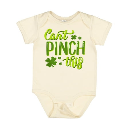 

Inktastic St. Patrick s Day Can t Pinch This Hand Lettering Gift Baby Boy or Baby Girl Bodysuit