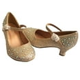 thumbnail image 2 of Lucky Top Apple5K Girls Sparkling Mary Jane Rhinestone Glitter Dress Pumps 4, 2 of 4