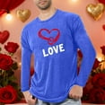thumbnail image 4 of NuoCaiYun Fashion Valentine's Day T-Shirts for Men Casual Crew Neck Pullover Long Sleeves Loose Blouses Tops, 4 of 6