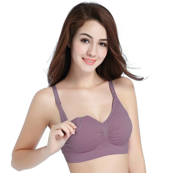 Women Front Buckle Nursing Bra Anti-Sagging Postpartum Maternity Underwear