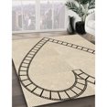 thumbnail image 3 of Ahgly Company Machine Washable Indoor Rectangle Transitional Moccasin Beige Area Rugs, 4' x 6', 3 of 7
