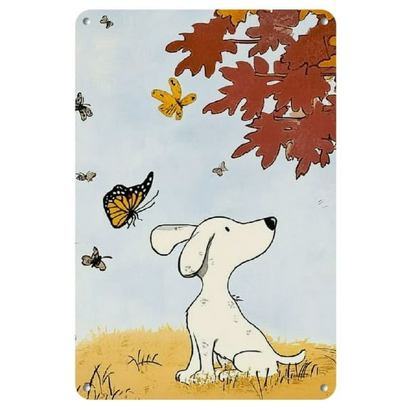 Peanuts Vintage Metal Tin Sign - Frameless Retro Cartoon Wall Art for Living Room, Bedroom, or Farmhouse Decor | Versatile Hanging Poster for Home & Holiday Decoration, Ideal Christmas Gift