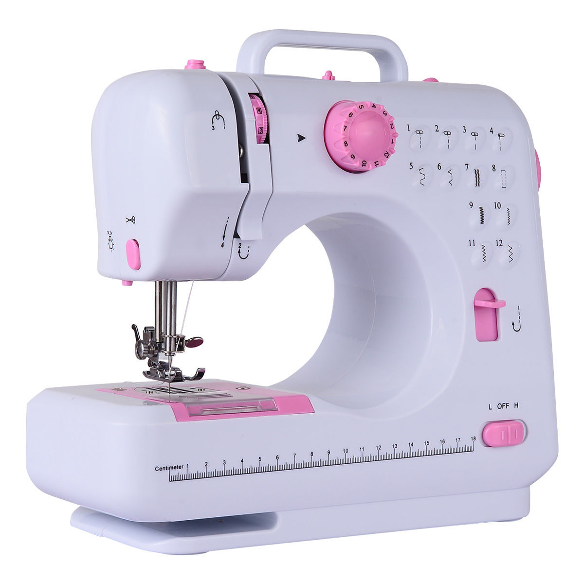 Costway Sewing Machine Free-Arm Crafting Mending Machine with 12 Built-In Stitched White - image 2 of 10