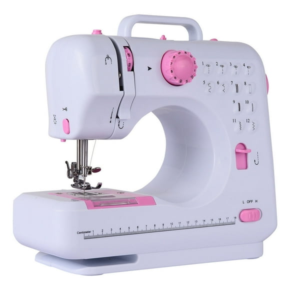 Costway Sewing Machine Free-Arm Crafting Mending Machine with 12 Built-In Stitched White