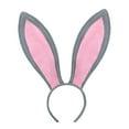 thumbnail image 2 of TOPTIE Collapsible Easter Bunny Ears Headband for Party Decorations Wearables Rabbit Costume, Grey, 2 of 4