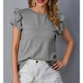 thumbnail image 2 of ChaoHeng Women Tops T Shirts for Women Summer New Ruffle Fashion Sweet and Fresh Versatile Top T-shirt, 2 of 3