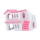 thumbnail image 2 of Jaula para dormir para animales pequeños, juguetes para hacer ejercicio, hábitat, área de anidación, dos capas blanco rojo, 2 of 9
