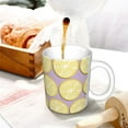 thumbnail image 3 of Yiaed Yellow Lemon Slices Print Ceramics Coffee,Large Handle Design,Extra Large Tea and Coffee Cup for Office and Home Mugs, 3 of 6