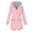 thumbnail image 2 of EliteGoogv Womens Hooded Trench Coats Long Belted Jackets For Women Travel Outerwear Casual Jackets Pink M, 2 of 4