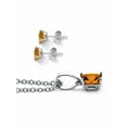 thumbnail image 2 of PalmBeach Jewelry Princess-Cut Simulated Birthstone Jewelry Set in .925 Sterling Silver, 2 of 5