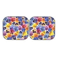 thumbnail image 7 of Xecao The Garden Tricolor Pansy Flower for Foldable Car Sun Shades (2-Pack) offer sun protection with an easy-fold design for convenient windshield shading., 7 of 7
