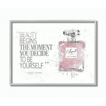 Stupell Industries Beauty Begins Fashion Perfume Framed Wall Art by Amanda Greenwood