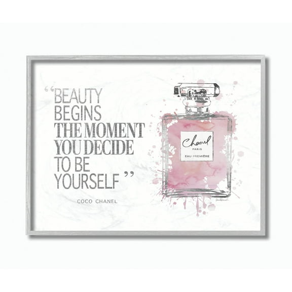 Stupell Industries Beauty Begins Fashion Perfume Framed Wall Art by Amanda Greenwood