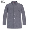 thumbnail image 2 of CHEF UNIFORM Uniform Cocina de manga larga Delantal con bolsillos delanteros Butcher Professional Home Suministros Sudor Bands for Grill Restaurant Grey 4xl sidaley LF000324-18, 2 of 7