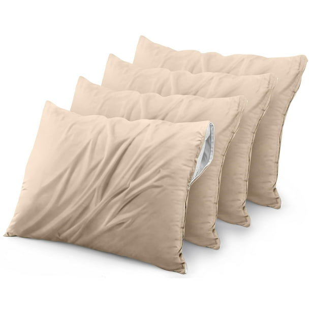 Protectores de almohada Utopia Bedding, impermeables, tamaño queen, paquete de 4