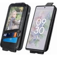 thumbnail image 4 of Zipper Wallet Case for Google Pixel 6A with Card Holder Slot, PU Leather Adjustable Kickstand Flip Handbag Phone Cover for Google Pixel 6A SDLL Black, 4 of 7