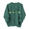 thumbnail image 1 of Tops de Cuello Redondo para las Mujeres Invierno Día de San Patricio Impreso Suéter, Manga Larga Sudadera Casual sin Capucha, 1 of 6