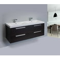 thumbnail image 2 of Eviva Surf 57" Wenge Modern Bathroom Vanity Set with Integrated White Acrylic Double Sink, 2 of 3