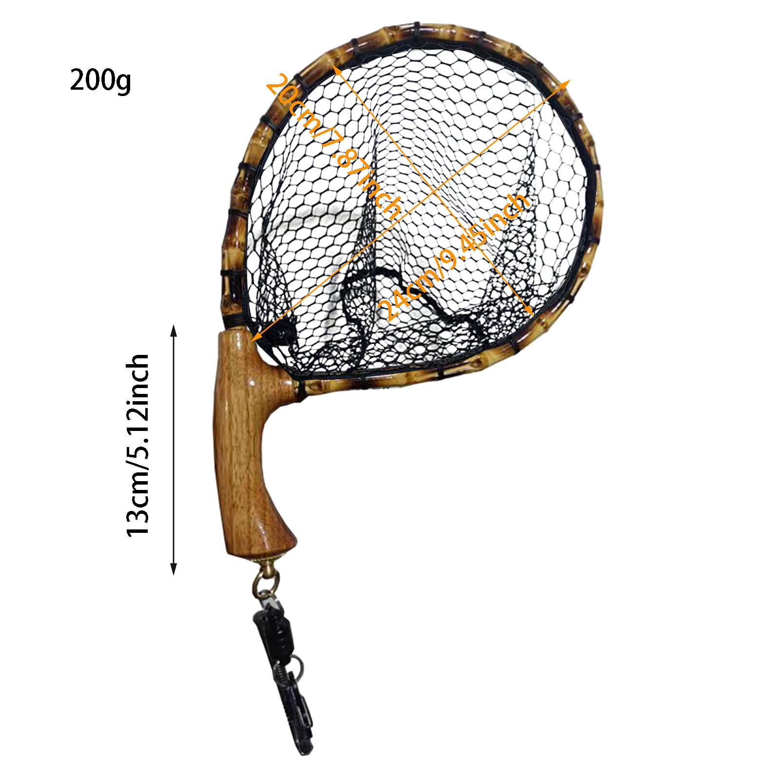 Fishing Gear Fly Fishing Net With Release Lightweight Trout Net With Wooden Handle Frame Rubber Coated Mesh Landing For Catch And Release