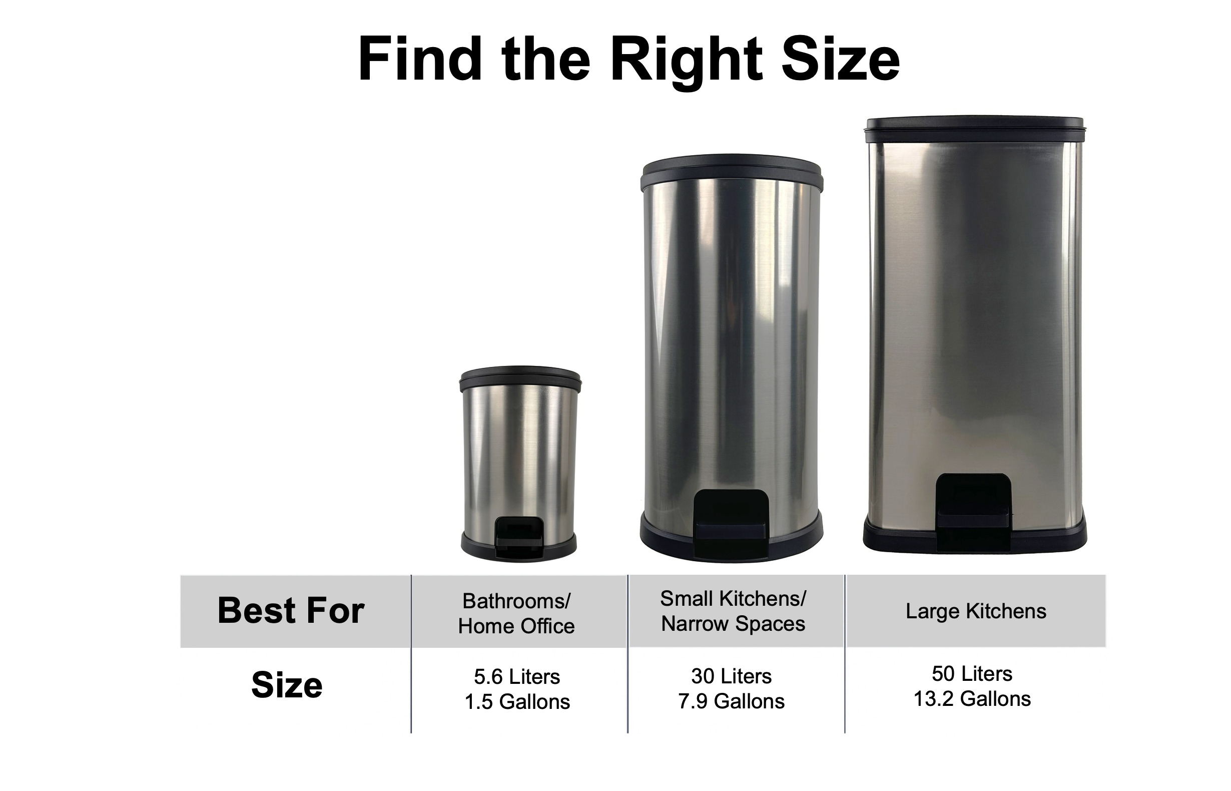 Mainstays 1.5-Gallon Bathroom Trash Can, Silver photo 8