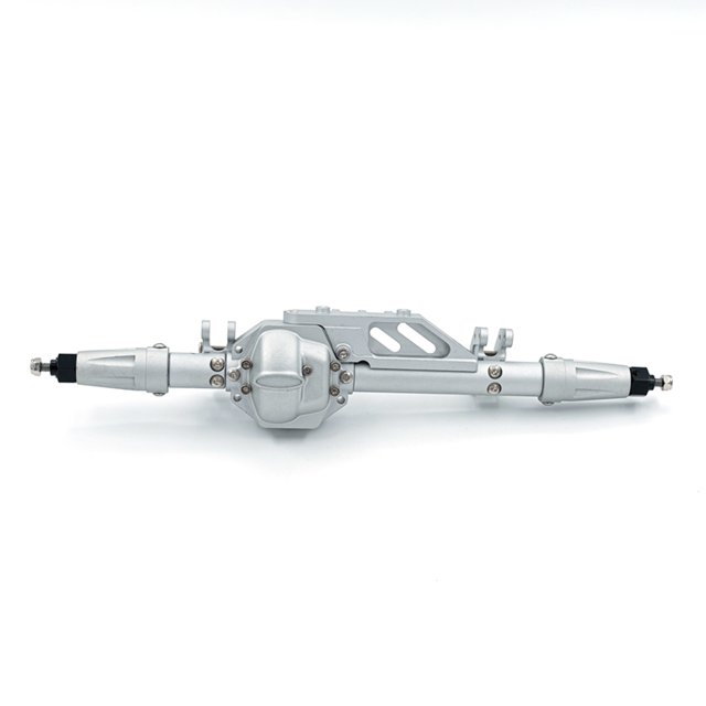 Silver Aluminum Alloy Rear Axle Compatible with 1/10 Axial WRAITH Models 90018, 90020, 90045, RR10 90048, 90053 - BJM060 Accessory with Additional Components